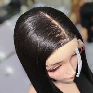 Pelucas muy sedosas Cabello crudo real 100% Cabello humano vietnamita Hueso Recto Peluca de cierre de color natural - Product Image 6