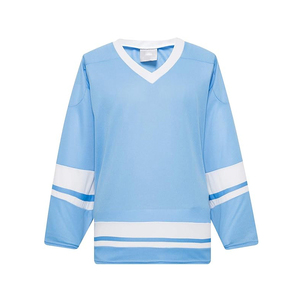 Jersey de hockey sobre hielo 100% Poliéster Sólido Secado rápido Sublimado Cuello en V y mangas largas Nombre del equipo personalizable para fanáticos Jersey - Product Image 5