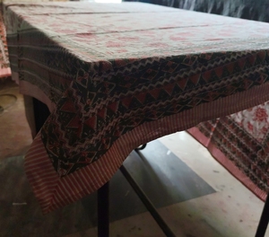 Nappe carrée en coton élégante et luxueuse, faite à la main, avec impression à la main, lavable, pour la cuisine, la salle à manger, décoration de table quotidienne - Product Image 6