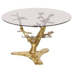 Cây thiết kế cao cấp mạ vàng kim loại đứng và cơ sở cho kính gương Vòng cà phê hàng đầu và bảng phụ cho phòng khách - Product Image 1