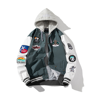 Custom <b>Men's</b> <b>Long</b> Sleeve Patch Chenille Embroidery Letterman Varsity <b>Jacket</b> Thin Wool Canvas Hooded Streetwear Style Colorful - Product Image 5