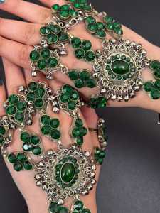 Precios de fábrica, buena calidad, conjuntos de joyería de boda afgana hechos a mano, collar de mujer, pendientes, joyería, conjuntos de boda a bajo precio - Product Image 2