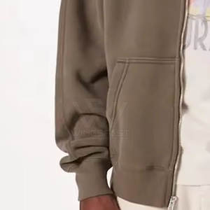 Calidad superior Hombres de moda Cremallera Lavado ácido Sudaderas con capucha Ropa de moda Básicos Cremallera Lavado ácido Sudaderas con capucha - Product Image 5