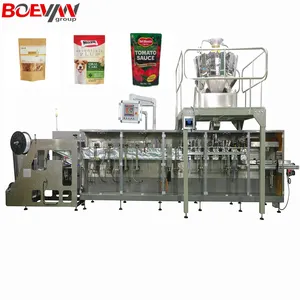 BOEVAN Automatic Gummy Candy Fill Packager 60bag/min Horizontal Doypack Bag Packing Machine Manufacturer