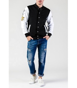 Veste universitaire personnalisée en toile de laine pour adultes et jeunes, avec col montant, réversible, coupe-vent, design hivernal écologique - Product Image 2