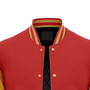 Veste Letterman à boutons couverts personnalisée Veste d'hiver Letterman légère au prix de gros - Product Image 5