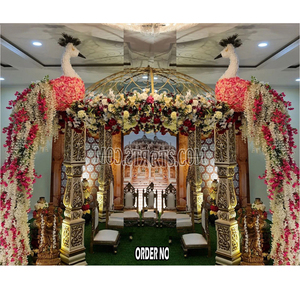 Beautiful Bollywood Wedding Mandap With <b>Dome</b> Peacock Mandap With <b>Dome</b> for Indoor Weddings Metal <b>Dome</b> Mandap for Weddings - Product Image 1