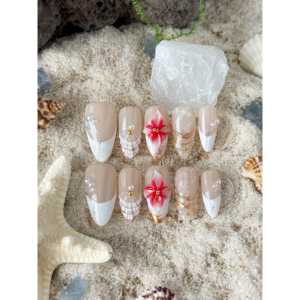 Island Bloom Press on Nail Art ajoute un design floral coloré à vos doigts - Product Image 2