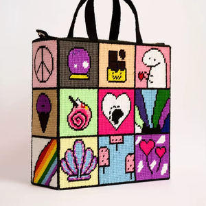 Sac à main décontracté en verre multicolore certifié MS Handicraft, avec poignée en perles, fait à la main en Inde, forme personnalisée, baguette - Product Image 1