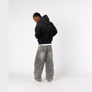 Unisex Zipper Oversized Hoodie Custom Made Sun Fade Design 100% Cotton Heavyweight Fleece-for Winter - Product Image 3