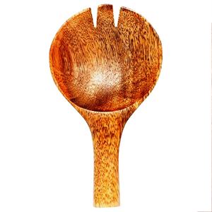Juego de Cubiertos para Ensalada Verde, Madera Natural con 2 Espátulas, Utensilios Hechos a Mano Sostenibles - Product Image 6
