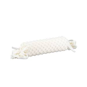 Almohada Antivuelco Beige con Patrón de Puntos Tejidos y Relleno de Fibra - Product Image 1