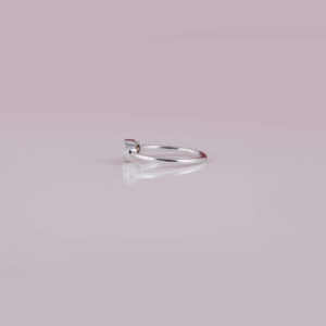 Joyería de boda de lujo de oro sólido de 14 quilates, anillo de compromiso de diamante cultivado en laboratorio solitario de corte esmeralda, ajuste de bisel de moda para mujer - Product Image 2