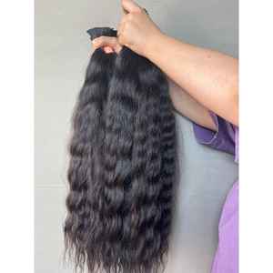 ผมต่อแบบเวฟจากผมแท้ของคนอินเดีย น้ำหนัก 300 กรัม คุณภาพเวอร์จิน เนื้อผมธรรมชาติ - ทรงเจอร์รี่เคิร์ล คิงกี้สเตรท และดีพเวฟ - Product Image 2