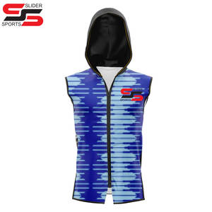 Unisex sublimated <b>sleeveless</b> <b>hoodies</b> Tank top jersey top - Product Image 1