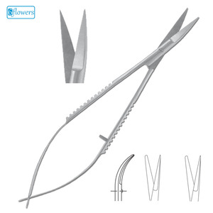 Tijeras manuales de acero inoxidable Castroviejo, instrumentos quirúrgicos que incluyen fórceps, estándar de seguridad, certificado MOL - Product Image 1