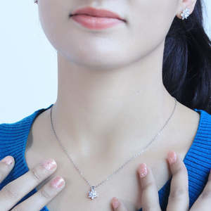 ชุดเครื่องประดับเงิน Zarkan Bright Bloom ทอง 14K ทอง 18K โรสโกลด์ 14K โรสโกลด์ สำหรับงานแต่งงาน งานปาร์ตี้ ประดับเพชรซิคอน มุก รูปหัวใจ - Product Image 2