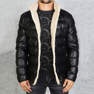 Chaqueta Acolchada de Lana de Diseño de Alta Calidad para Hombre, Logotipo Personalizable, Servicio OEM, Ecológica, Resistente al Viento, para Invierno - Product Image 2