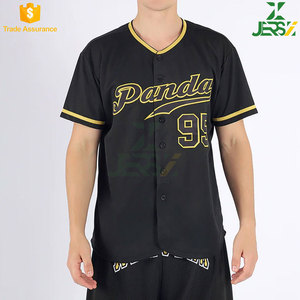 Maillot de baseball/softball personnalisé pour adultes, double tricot, broderie, maille USA, boutons, impression par transfert thermique, respirant, séchage rapide - Product Image 3