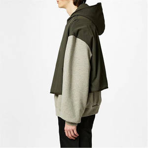 Sudadera con capucha holgada de moda para hombres sin cremallera Sudadera con capucha con logotipo de tela de algodón cómodo para ropa de calle - Product Image 5