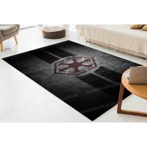 Tapis en laine traditionnel gris avec patchwork imprimé et dos en latex, cadeau de cuisine, tapis de salle de bain, tapis de crèche, tapis de gobelin Star Wars - Product Image 2