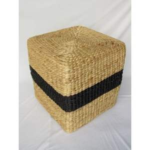 Caliente nuevo diseño Seagrass agua Jacinto taburetes y otomanos otomano banco de almacenamiento personalizar paquete redondo asientos de mesa de té - Product Image 3