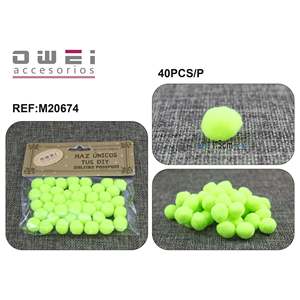 15mm Pompon Lapin Matériel 40U1 2u/C Accessoire Premium - Product Image 1