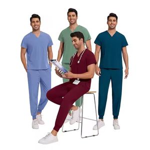 Uniformes de hospital al por mayor ropa de enfermería bonita transpirable para hombres conjuntos de uniformes de enfermería uniformes de médicos de hospital personalizados - Product Image 2