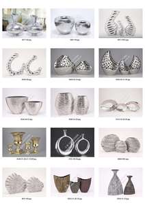 Juego de jarrones de flores de Metal hechos a mano modernos, decoración navideña de flores artificiales para el hogar, Hotel, centros de mesa elegantes - Product Image 2