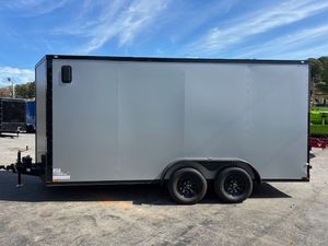 Remolque de Carga Cerrado con Forma de V de 7x16 7K, Remolque Utilitario de Servicio Pesado con Eje Tándem para Transporte de Equipos, Herramientas y Mercancías - Product Image 5