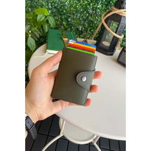 Porte-cartes Pop-op en cuir synthétique avec protection RFID - Product Image 5