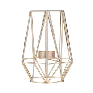 Portavelas Votivo de Metal Plateado con Forma Geométrica, Moderno y Lujoso, Nuevo Diseño, Decoración del Hogar, Boda, Portavelas de Cristal para Velas de Té - Product Image 2