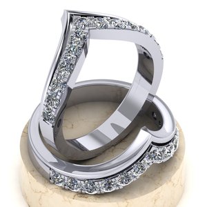 แหวนเพชรหรูหรา925สำหรับผู้หญิงประดับเพชร VVS Moissanite - Product Image 3