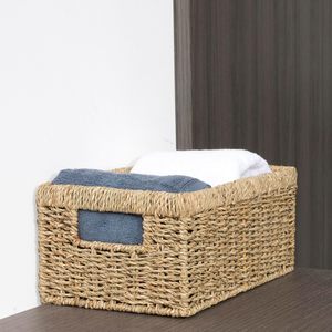 Panier en jonc de mer tressé en gros, naturel et écologique, en jacinthe d'eau, pour rangement et décoration intérieure, fabriqué au Vietnam - Product Image 5