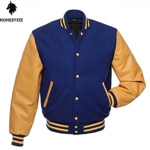 Veste universitaire en laine décontractée pour hommes, col montant d'hiver, Style Letterman, coupe-vent haut confort, service OEM personnalisable disponible - Product Image 3