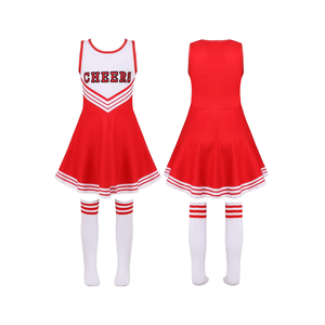Disfraz de animadora de LICRA con diamantes de imitación, trajes brillantes personalizables para equipos de animación, disfraz de animadora de Spandex - Product Image 4