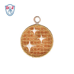 Insignias Bordadas Personalizadas Adhesivas Populares, Emblema de Tela Brillante con Purpurina, Juego de Pegatinas Bordadas para Proveedores de Moda - Product Image 2