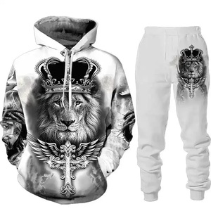 Men 450 Gsm Fleece Track Suit Front Zipper Full Sleeve Fleece Cotton Hooded Men Hoodie Tracksuit <b>Sweatshirt</b> Sweatpants hoodies - Product Image 5