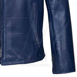 Men's 100% Leather Jacket Customizable Winter Waterproof Quick Dry High Street Zipper Pockets Canvas New Condition Regular - Product Image 6