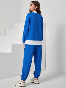 Conjunto de chándal informal de moda para otoño e invierno, novedad en ropa de marca para mujer, conjunto informal de 2 piezas - Product Image 3