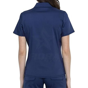 Ensemble de gommage à la figue à vendre Top de gommage médical extensible à manches courtes OEM vente en gros uniforme pour médecins infirmière Ensemble médical et hospitalier - Product Image 4