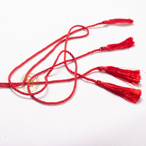 Cordons de Cincture enduits personnalisés de haute qualité avec des glands de prêtre multicolores pour sacs à vêtements - Product Image 4