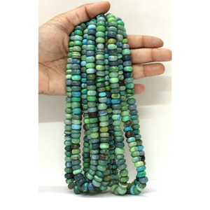 Cuentas de ópalo de color verde pino, forma redonda lisa, 7-10 mm, cuentas de ópalo verde, calidad AAA - Product Image 6