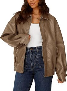 Veste en cuir femmes surdimensionné moto Bomber veste automne mode tenues veste pour hommes 2026 - Product Image 6
