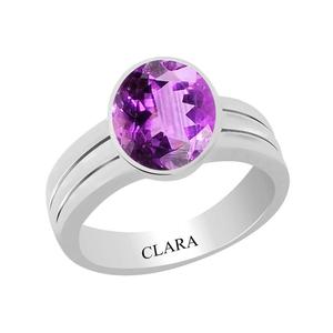 NOVAMART Fine Certified Amethyst (Katela) <b>Men's</b> <b>Ring</b> Stunning <b>Silver</b> 3.9cts or 4.25ratti Fine Jewelry with Elegant Setting for E - Product Image 1