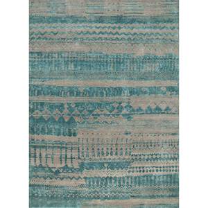 Alfombra Kavi Gris y Negra Anudada a Mano de Lana y Seda de Bambú con Patrón Geométrico 3D Rectangular para el Hogar, Pasillo, para Adolescentes - Modelo Esk-663 - Product Image 1