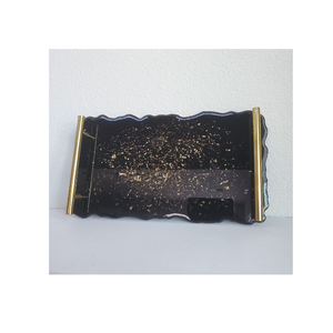 Plateaux de service rectangulaires en résine polie, faits à la main et peints à la main, écologiques, décoratifs pour la maison, vente en gros, Inde - Product Image 1