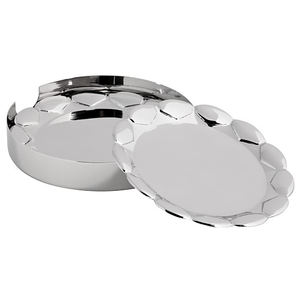 Ensemble de 6 sous-verres triangulaires en acier inoxydable, sous-verres en métal argenté, sous-verres en forme de tasse - Product Image 3