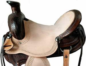 อานม้าโชว์แบบตะวันตกแกะสลักด้วยมือหนังสังเคราะห์พร้อมอุปกรณ์ชุบโครเมี่ยมผลิตภัณฑ์สำหรับขี่ม้าขี่ม้า - Product Image 4