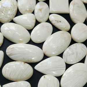 Precioso lote de cabujón de escolecita, 10 piezas, piedras preciosas sueltas lisas de 30 a 15 MM, forma única para la fabricación de joyas - Product Image 3